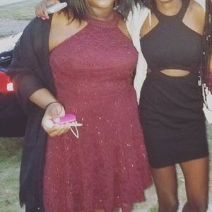 Maroon Homecoming Dress Size 15